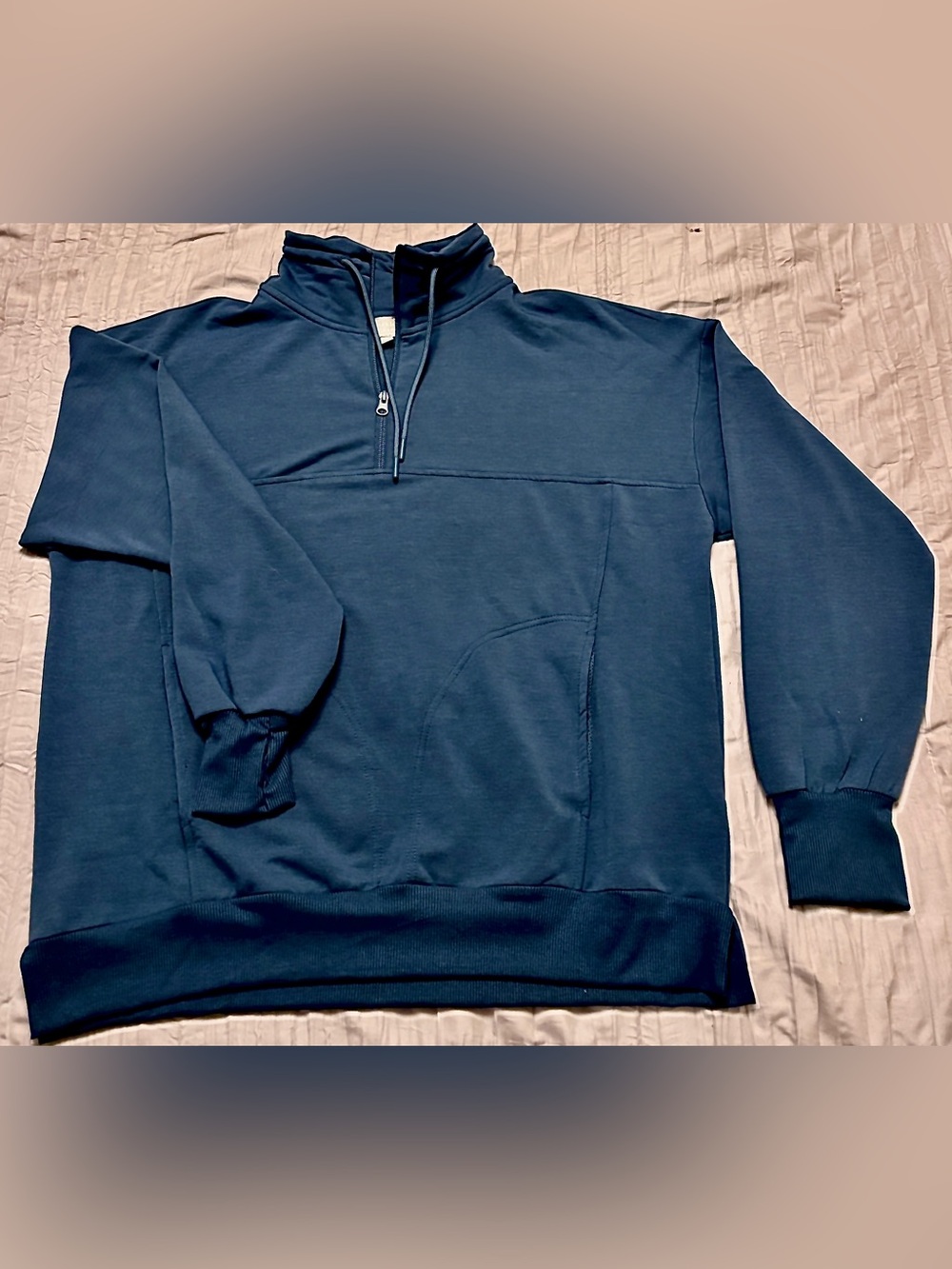 Women's Navy Half-Zip Pullover Hoodie